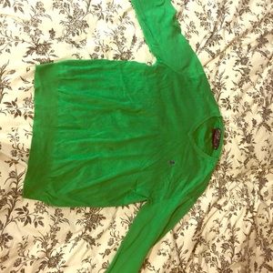 Green Ralph Lauren Polo V-neck sweater